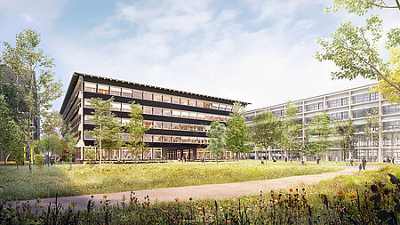 The Hortus building in Allschwil will be the new home of Swiss Aviation Software. © Herzog & de Meuron